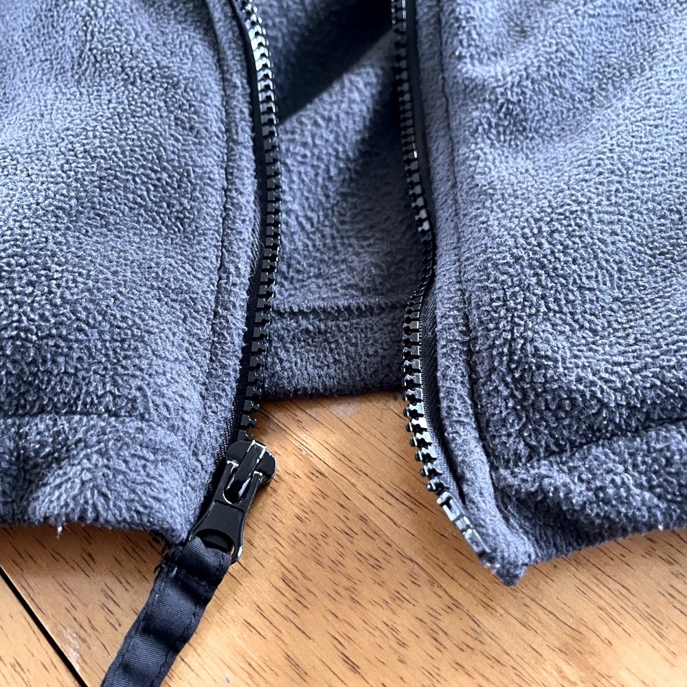 U.S. Polo Assn Boys Hooded Fleece Jacket Charcoal Black Full Zip Size S - Picture 6 of 9